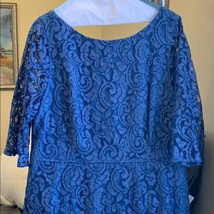 J CREW Natalia Dress - Blue lace